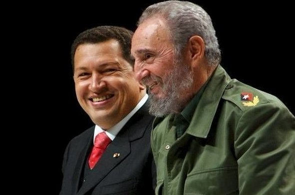 Fidel y Chávez