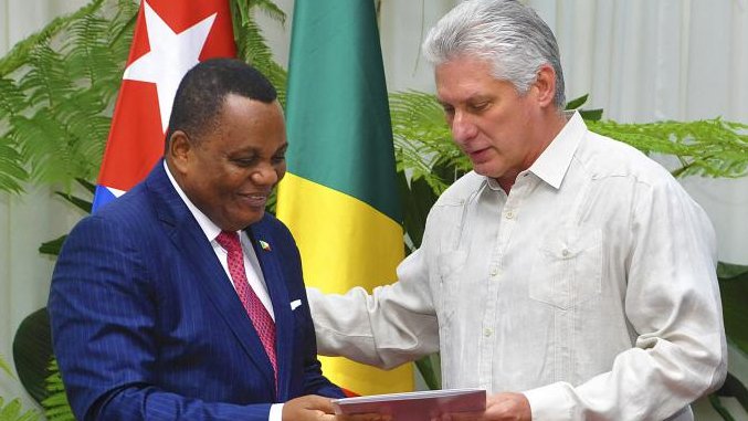 Diaz-Canel receives the Chancellor of the Republic of Congo