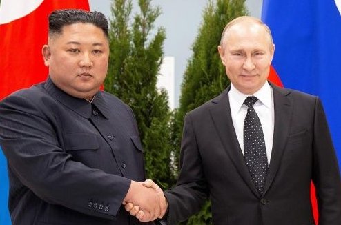 El líder de la República Popular Democrática de Corea, Kim Jong Un, y el presidente de Rusia, Vladimir Putin