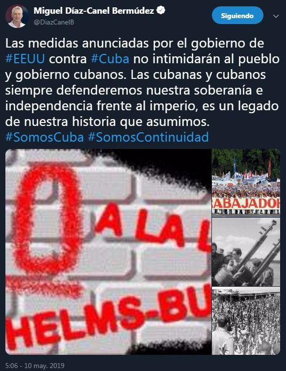 La Ley Helms-Burton contra Cuba demuestra el carácter hegemónico de Estados Unidos