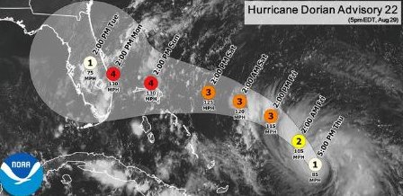 Dorian ya es un Huracán Categoría 2