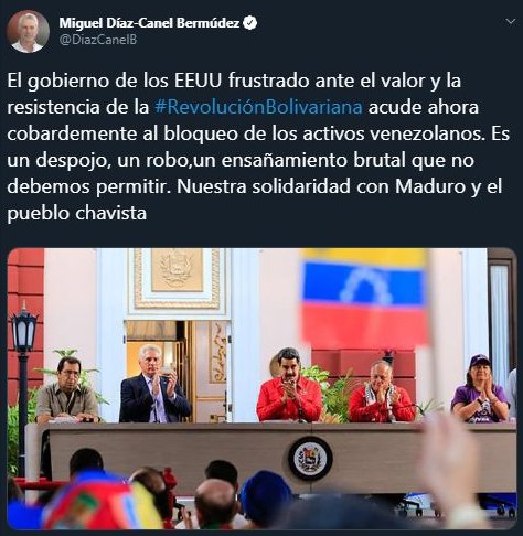 Califica Cuba de ensañamiento brutal medidas de EEUU contra Venezuela