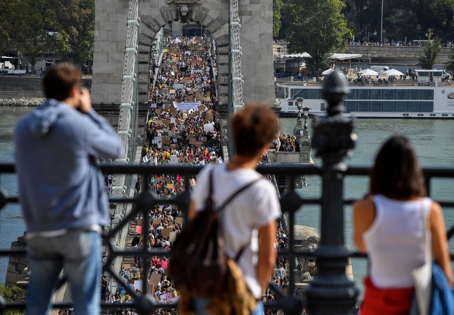 Manifestación en Hungría