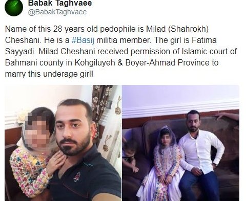 Las fotos y el video de la boda de una niña en Irán se hicieron virales