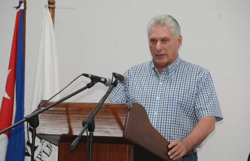 El Presidente de los Consejos de Estado y Ministros, Miguel Díaz-Canel Bermúdez