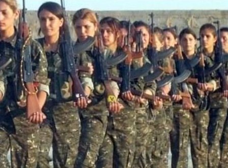 Mujeres milicianas kurdas
