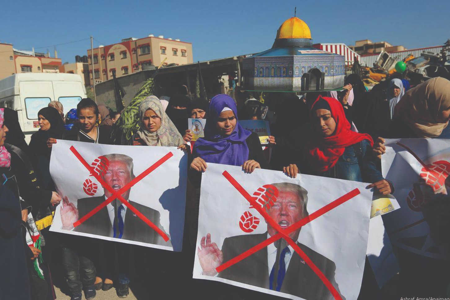 Palestina no está en venta, han dicho en las protestas de rechazo a los planes de Trump y Netanyahu.