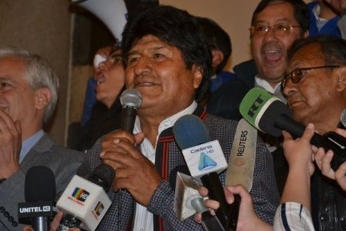 El domingo el Evo Morales dijo estar confiado en el voto de las zonas rurales