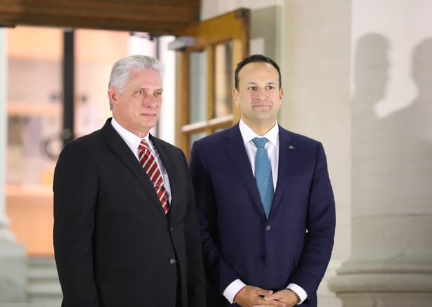 Ireland’s Prime Minister Leo Varadkar received Diaz-Canel.