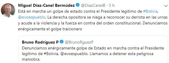 Presidente cubano en Twitter