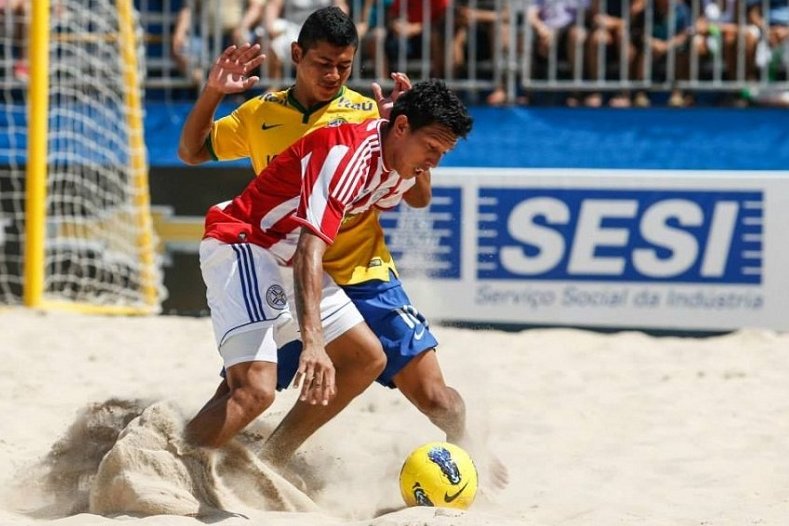 Jugadores de fútbol de playa