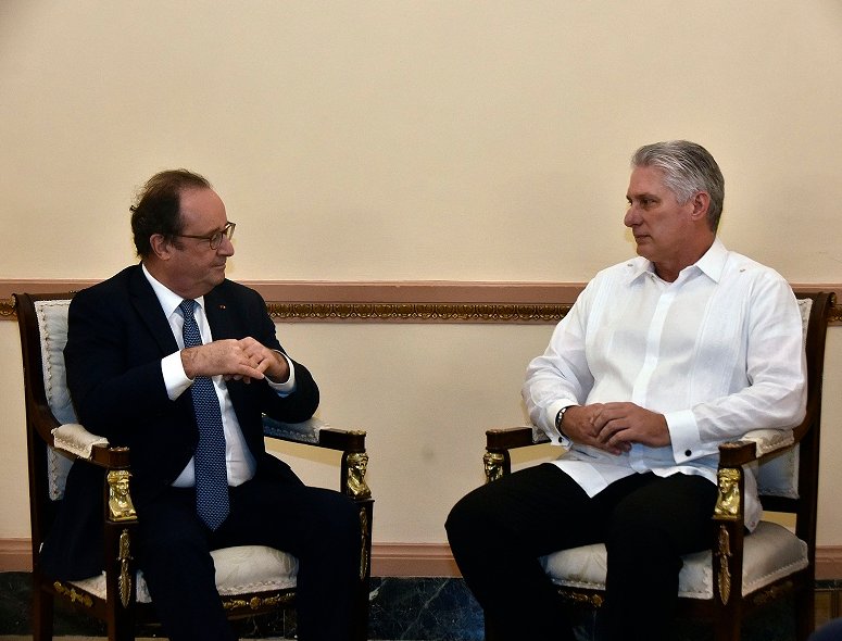 Miguel Díaz-Canel Bermúdez, recibió al excelentísimo señor François Hollande