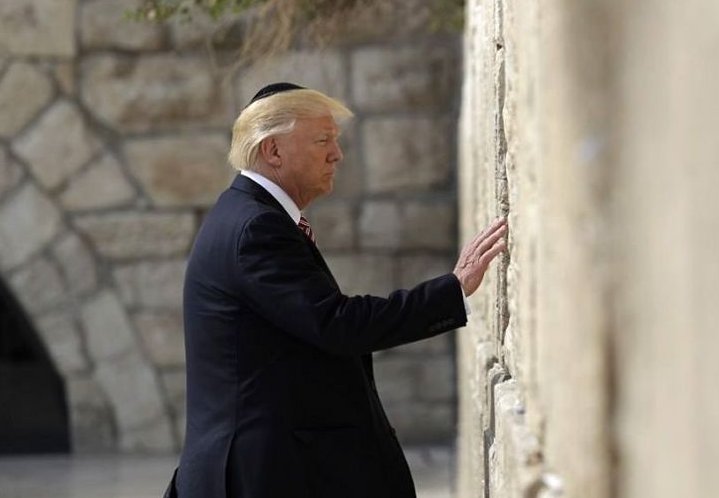 Trump en el Muro de las Lamentaciones de los judíos