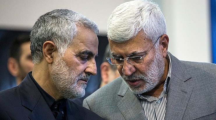 El general iraní Qassem Soleimani y Abu Mahdi al-Muhandis líder de la milicia Kataeb Hezbollah