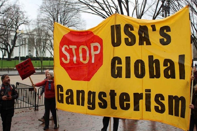 Gritos de «No a la guerra con Irán» y «Estados Unidos fuera del Medio Oriente»