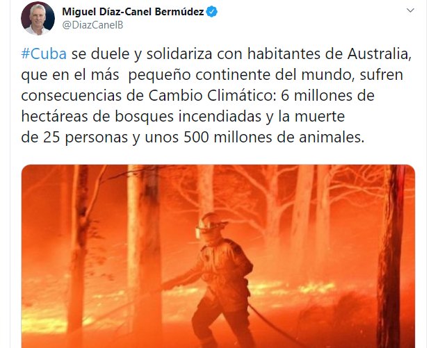 Cuenta oficial del Presidente cubano Miguel Díaz-Canel Bermúdez