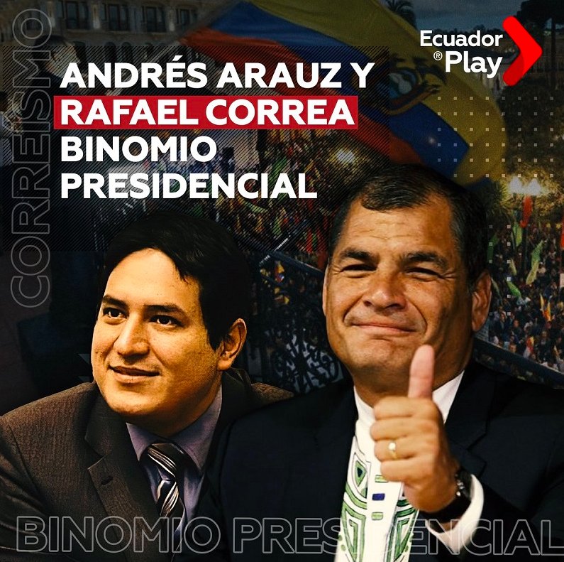 Rafael Correa y Andrés Arauz