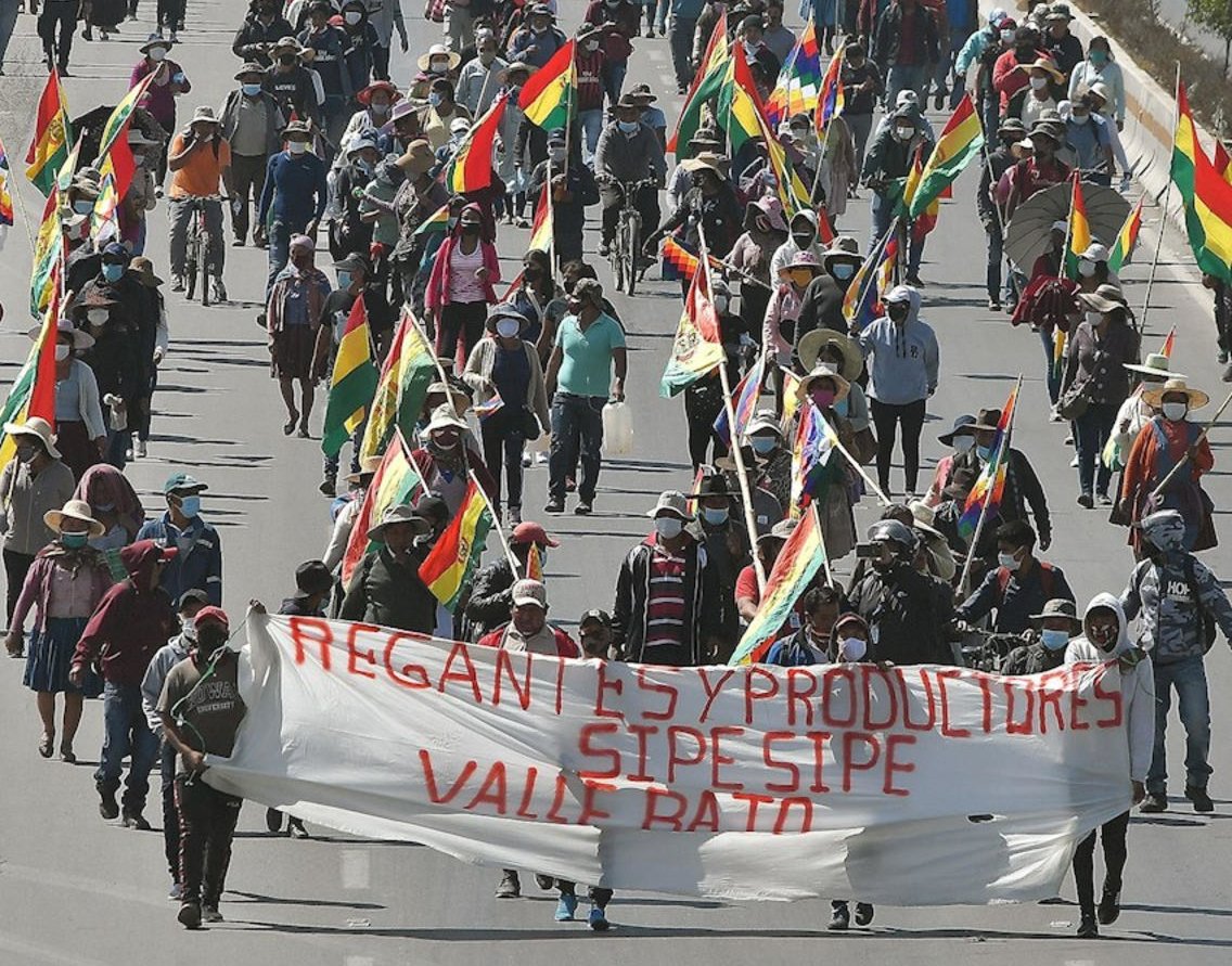 Manifestaciones en Bolivia