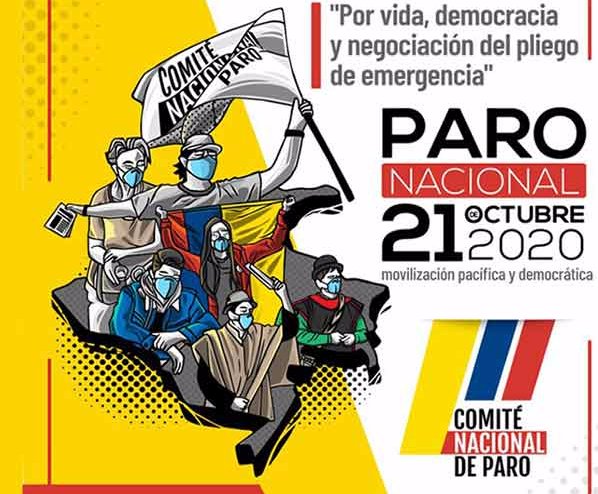 Jornada de paro nacional en Colombia