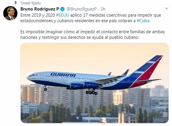 Tuit del Canciller de Cuba