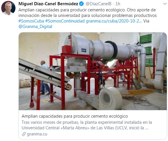 Cuenta en Twitter de Miguel Díaz-Canel