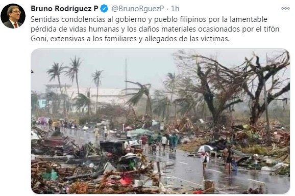 Cuenta de Twitter de Bruno Rodríguez