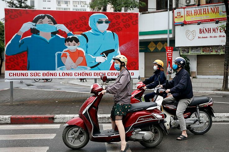Vida cotidiana en Hanoi.