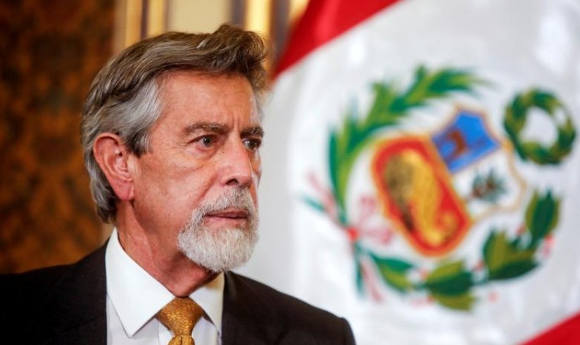 El presidente interino de Perú , Francisco Sagasti