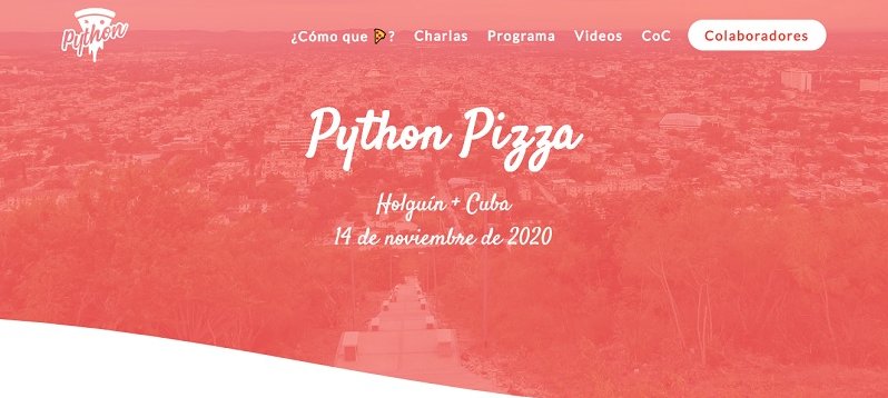 Sitio web oficial de Python Pizza Holguín