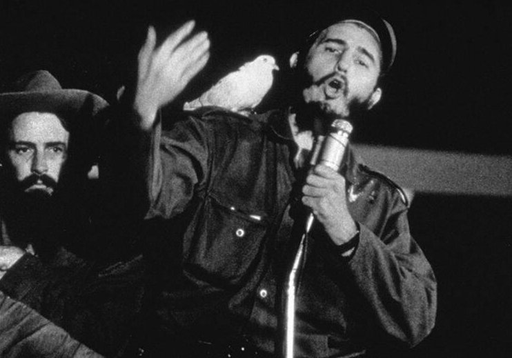 Fidel Castro en Ciudad Libertas el 8 de enero de 1959