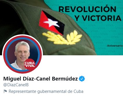 Twitter Díaz-Canel