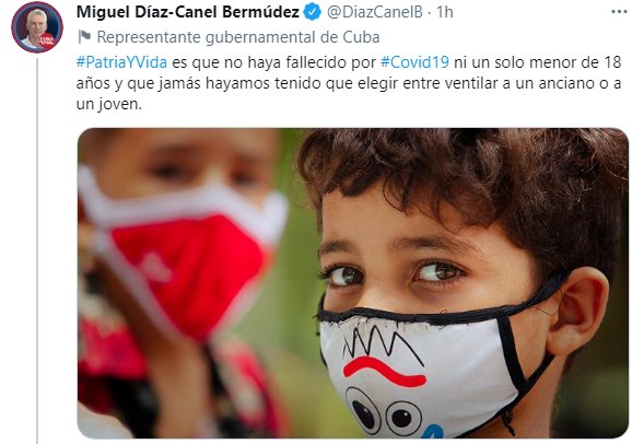 Cuenta oficial de Miguel Díaz-Canel en Twitter