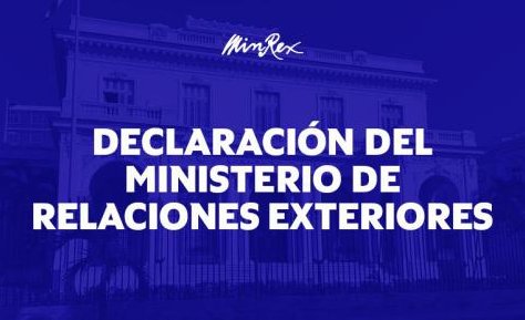 Declaración del Ministerio de Relaciones Exteriores