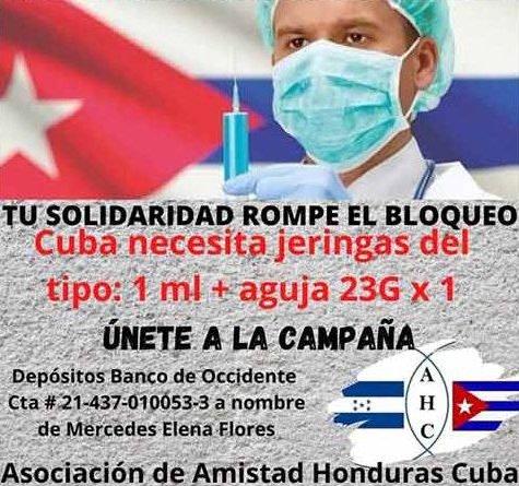 Campaña jeringas para Cuba