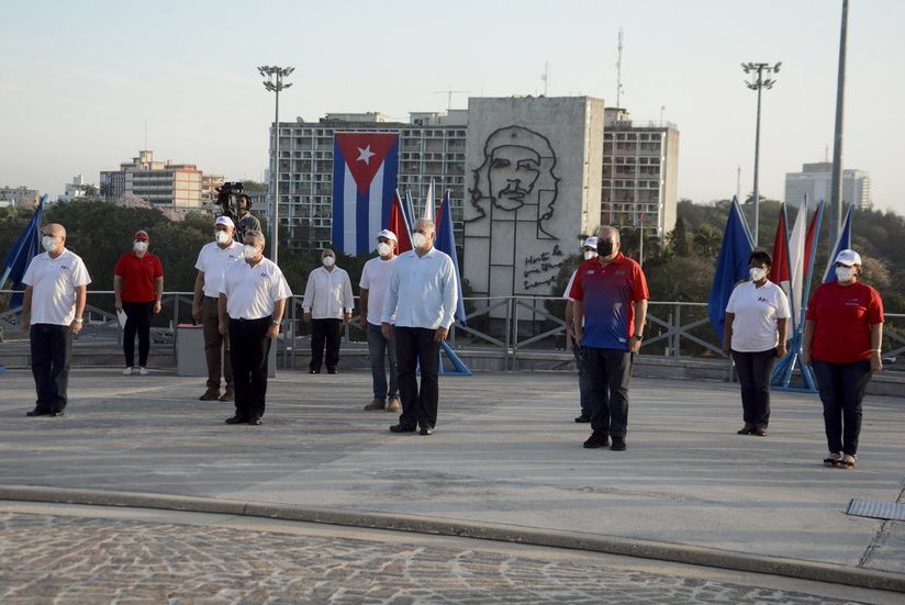 Ceremonia de conmemoración por el Primero de Mayo