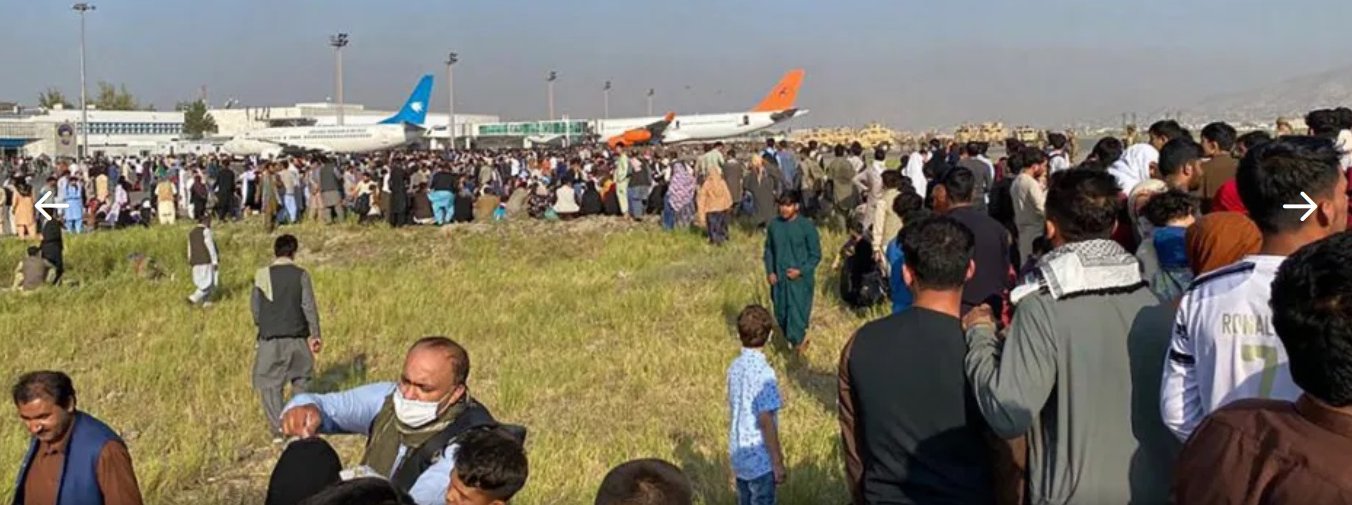 Caos en el aeropuerto de Kabul interrumpe evacuación. Al menos seis muertos.