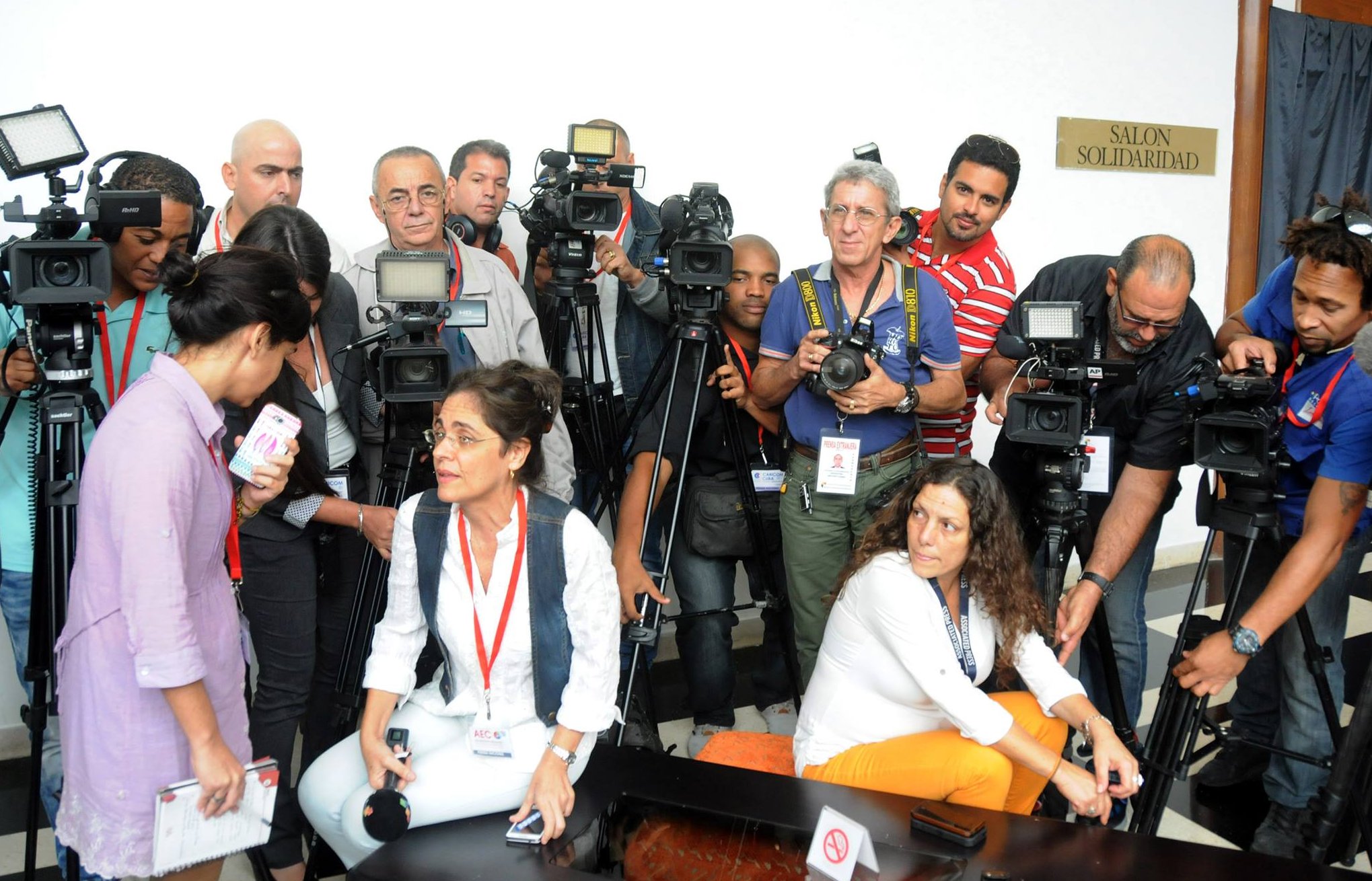 Periodistas cubanos