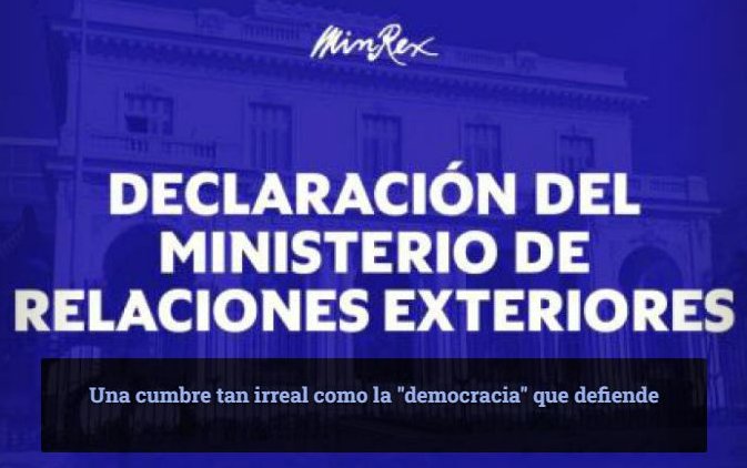 Una cumbre irreal