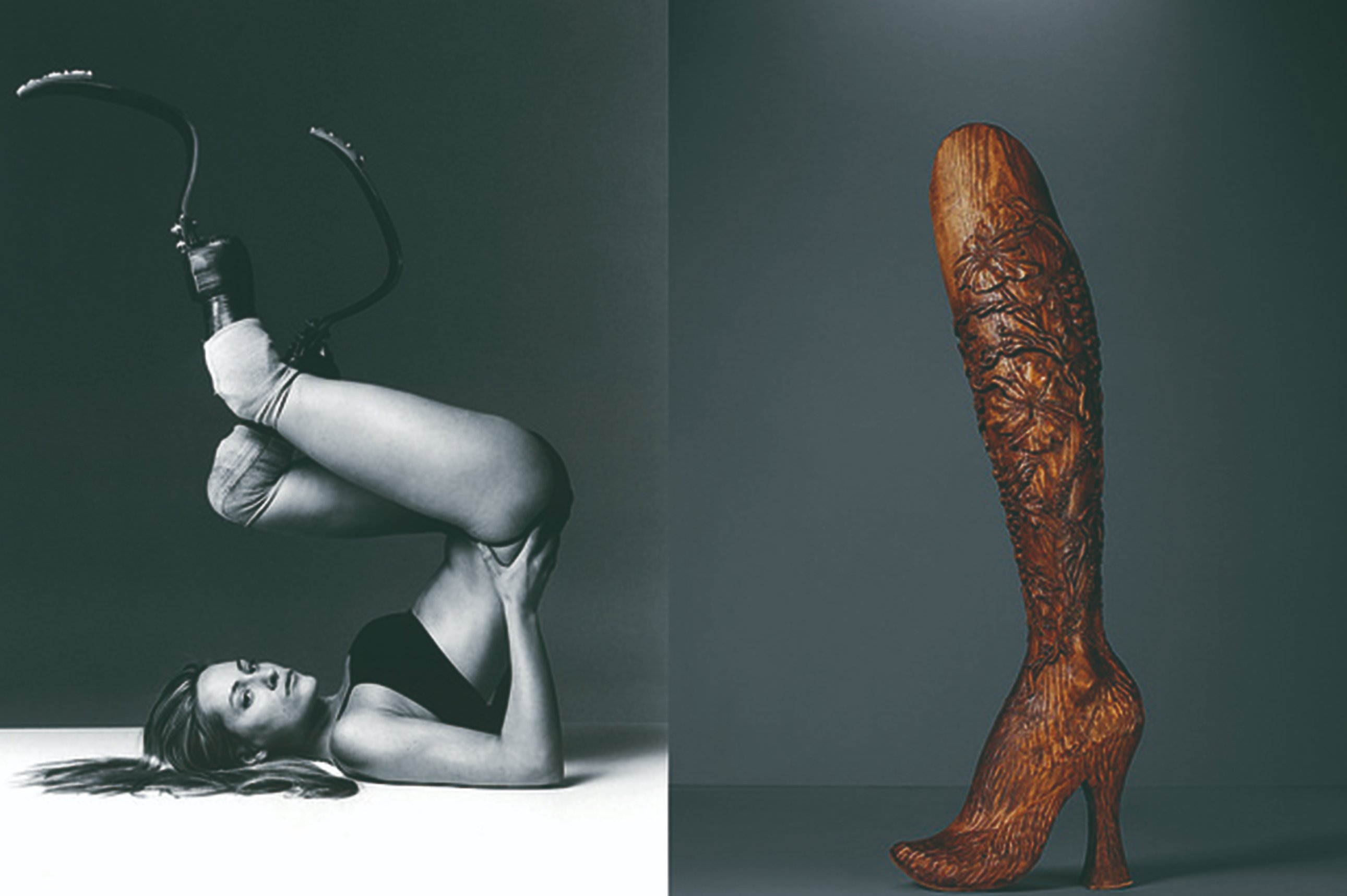 Aimee Mullins, norteamericana, además de actriz, es embajadora de la marca Lóreall. Le amputaron las piernas por una enfermedad congénita.