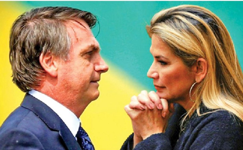 Jair Bolsonaro y Jeanine Añez