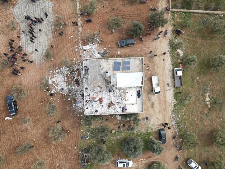Vista aérea del edificio donde tuvo lugar la operación antiterrorista