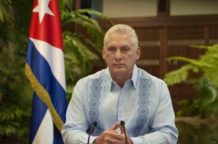 El Primer Secretario del Partido y Presidente de la República, Miguel Díaz-Canel Bermúdez