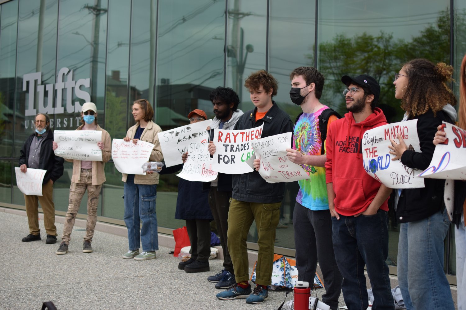 Protesta en la universidad de Tufts, Estados Unidos