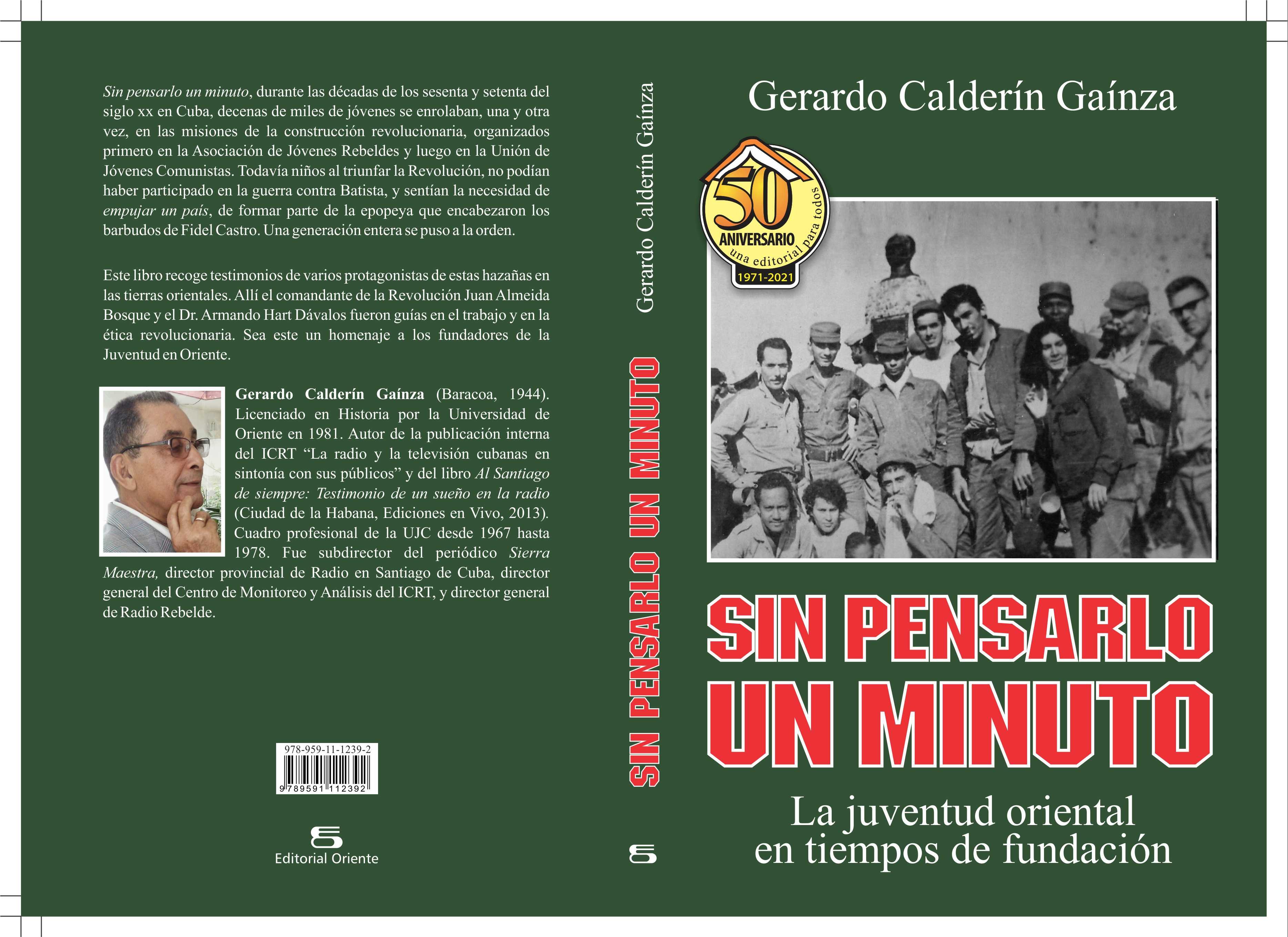 Libro "Sin pensarlo un minuto"