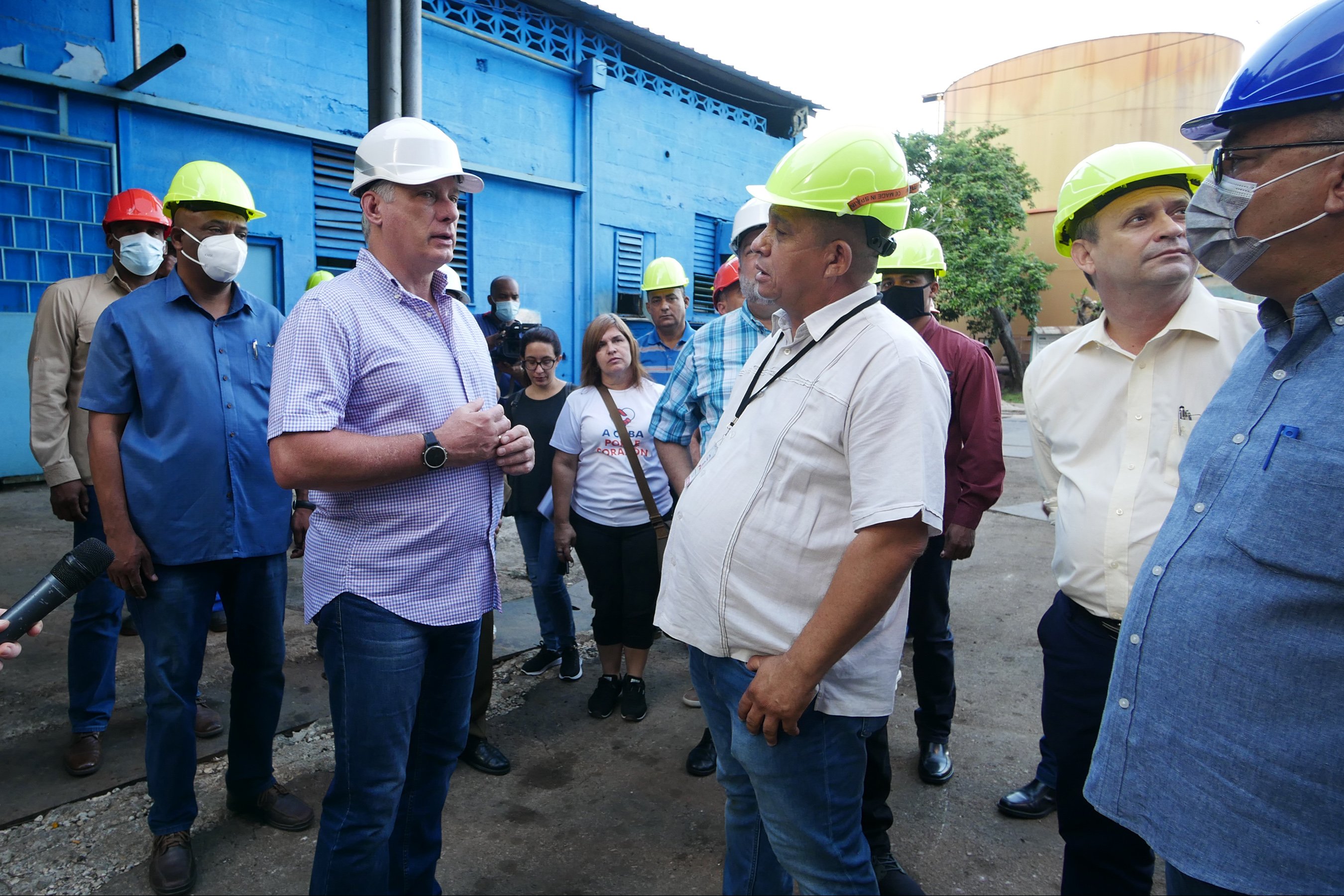 Visita de Miguel Díaz-Canel a la CTE Otto Parellada