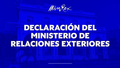 Declaración del Ministerio de Relaciones Exteriores