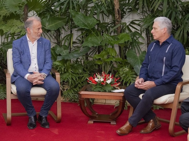 Presidente de la República, Miguel Díaz-Canel Bermúdez,  sostuvo este martes un encuentro con Jorge Neme, secretario de Planificación del Desarrollo y la Competitividad Federal de Argentina