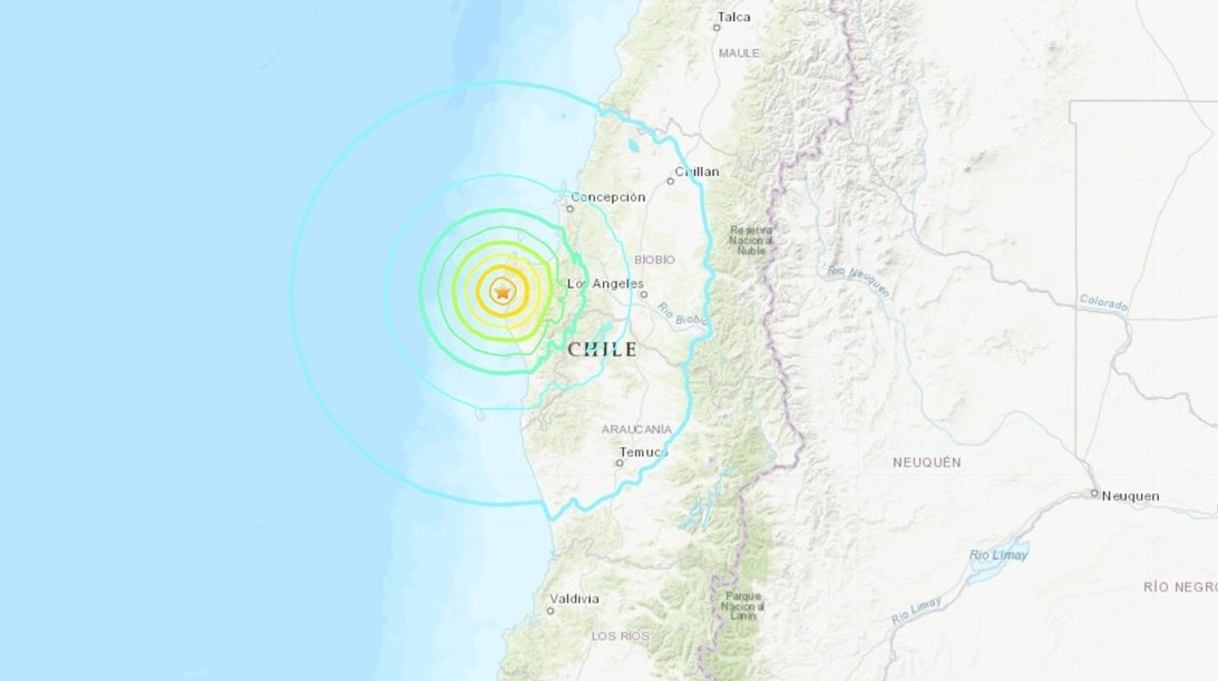 Cadena de sismos se reportaron en el sur de Chile.