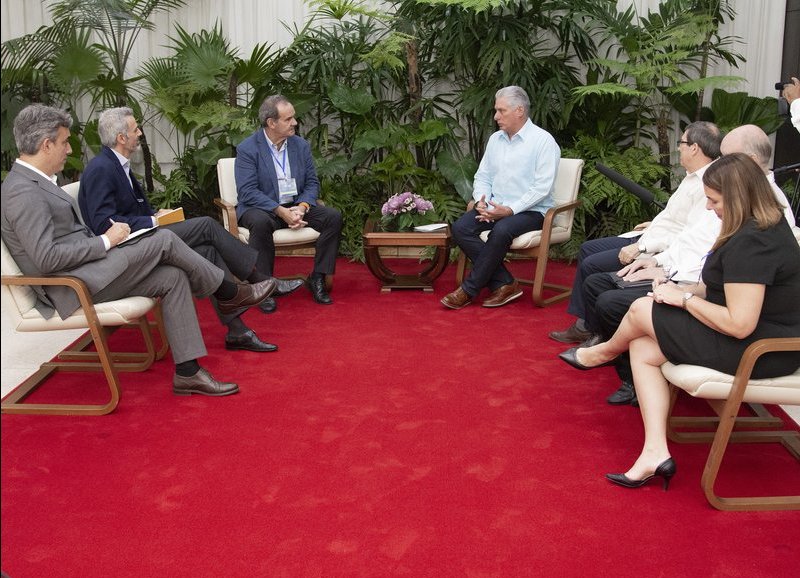 El Primer Secretario del Comité Central del Partido y Presidente de la República, Miguel Díaz-Canel Bermúdez,  recibió al Secretario General Iberoamericano, Andrés Allamand Zavala