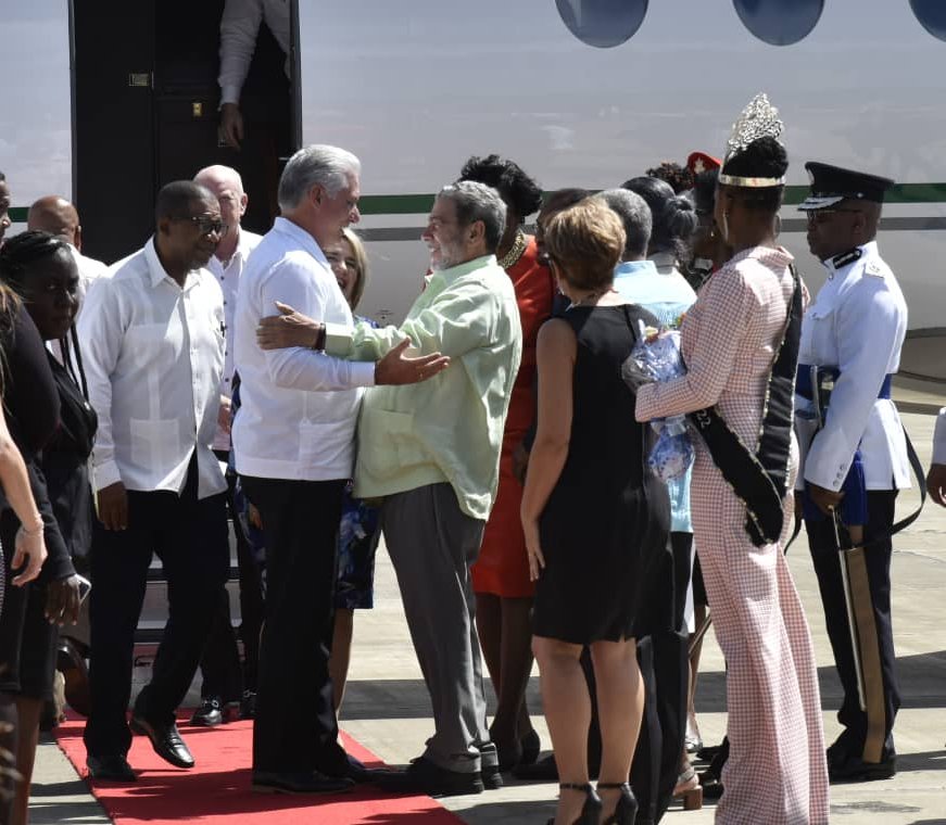 Miguel Díaz-Canel en San Vicente y las Granadinas